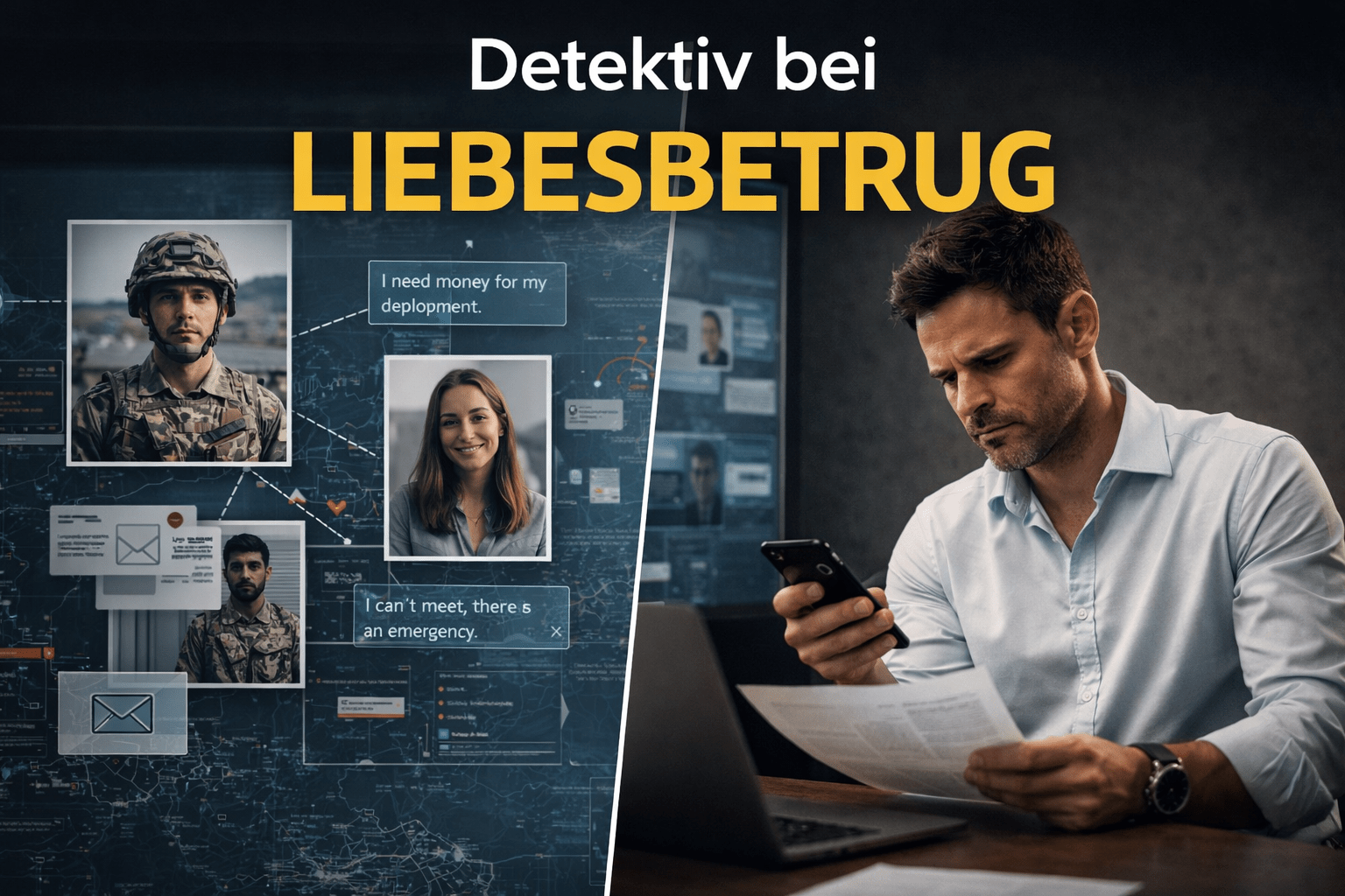 Detektiv bei Liebesbetrug